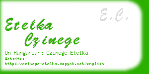 etelka czinege business card